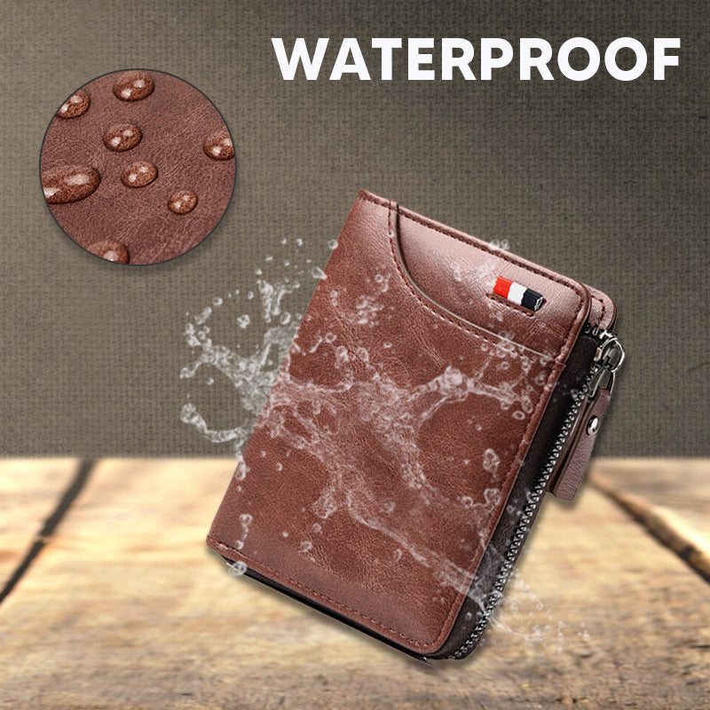 Newly Fossy Multi-functional RFID Blocking Waterproof Durable PU Leather Wallet