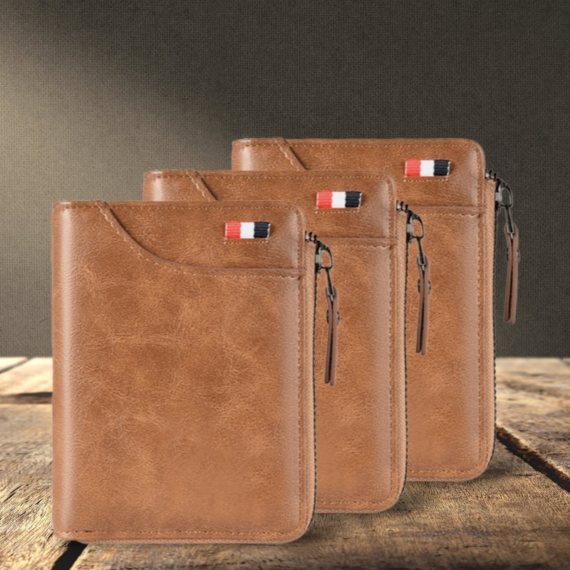 New Fossy Multi-functional RFID Blocking Waterproof Durable PU Leather Wallet