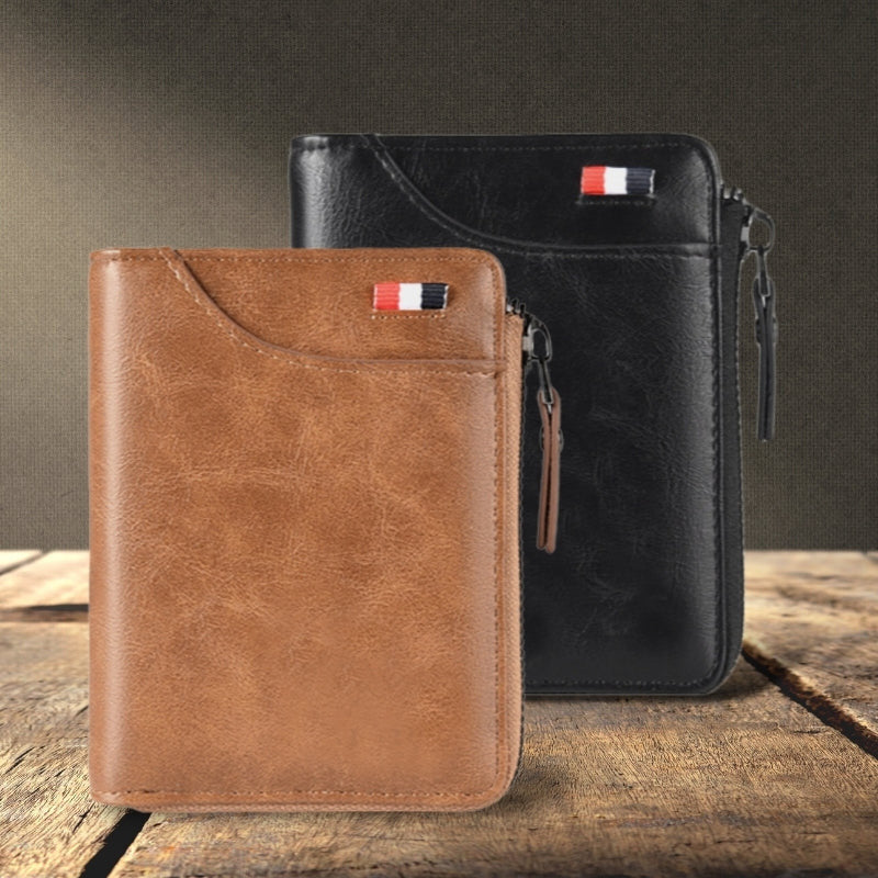 New Fossy Multi-functional RFID Blocking Waterproof Durable PU Leather Wallet