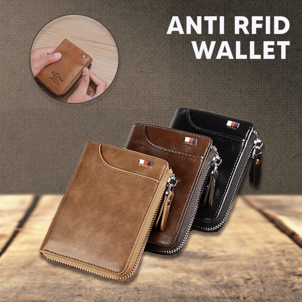 New Fossy Multi-functional RFID Blocking Waterproof Durable PU Leather Wallet