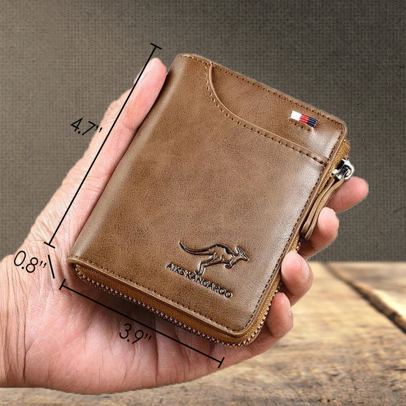 New Fossy Multi-functional RFID Blocking Waterproof Durable PU Leather Wallet
