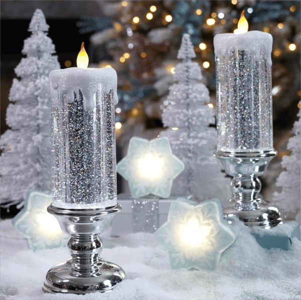 🔥 49% OFF🔥 LED Christmas Candles With Pedestal🕯🕯🕯