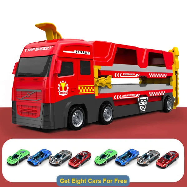 Mega Hauler Truck With Ejection Race Track