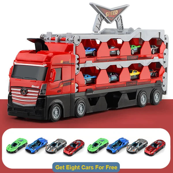 š„NEW YEAR 2023 SALE 49% OFFš„Mega Hauler Truck With Ejection Race Track