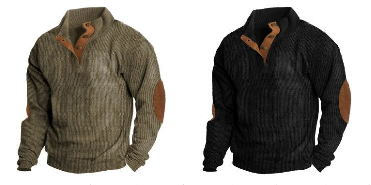 Men's Outdoor Casual Stand Collar Long Sleeve Sweatshirt