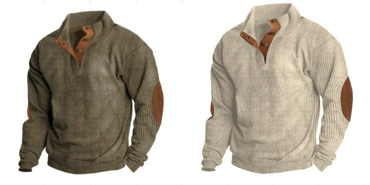 Men's Outdoor Casual Stand Collar Long Sleeve Sweatshirt