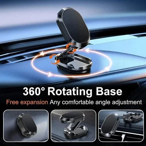 🔥Last Day Promotion 60% OFF - Alloy Folding Magnetic Car Phone Holder