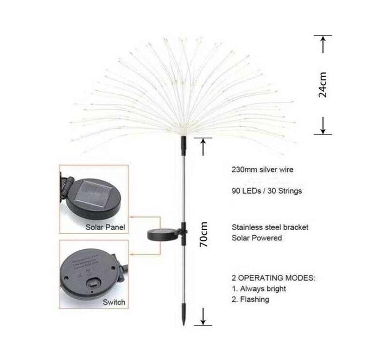 š„HOT SALEš„Waterproof Solar Garden Fireworks Lampš„³
