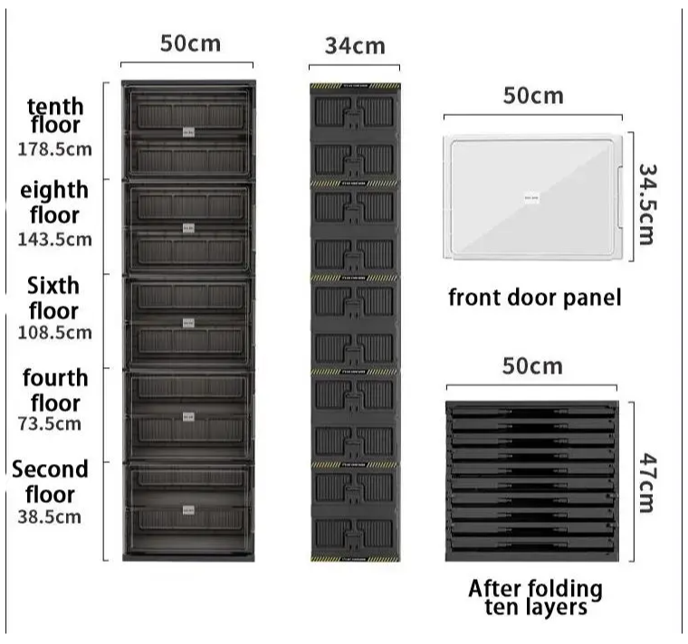 🥾Dust-Free Black Portable Shoe Organizer🎁