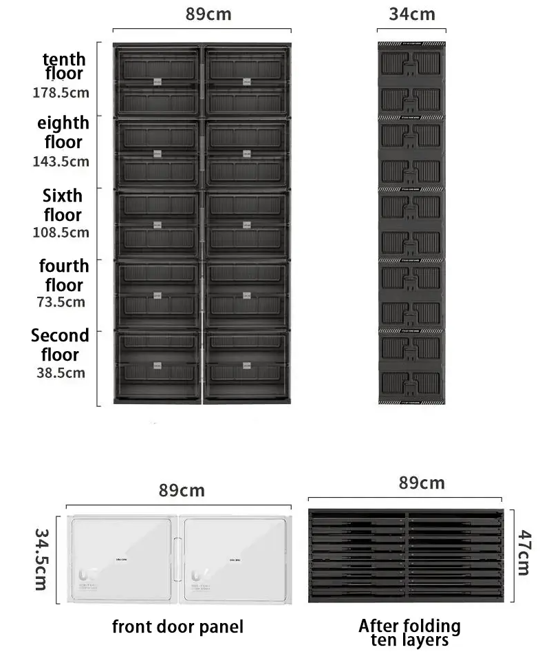 🥾Dust-Free Black Portable Shoe Organizer🎁