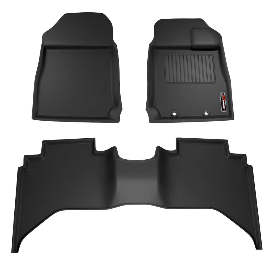 Sharkskin Custom-Fit Isuzu D-MAX 2021–2025 3D TPE All-Weather Floor Mats