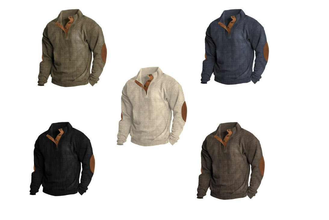 Men's Outdoor Casual Stand Collar Long Sleeve Sweatshirt