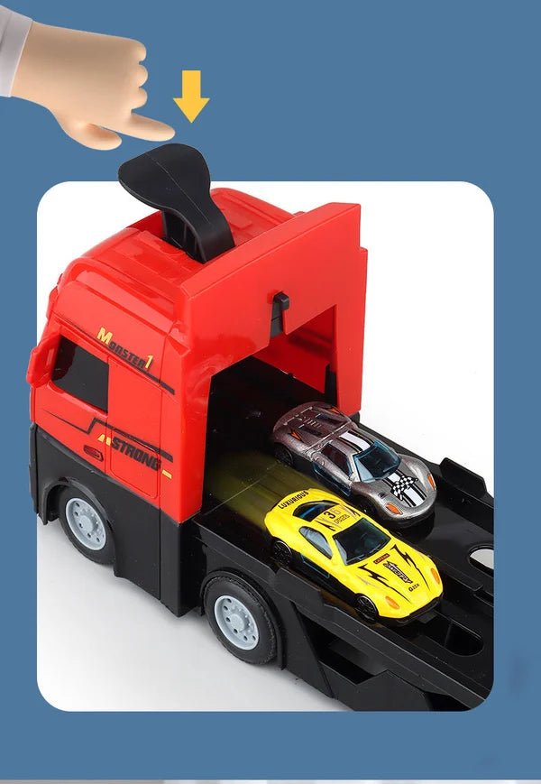 🔥NEW YEAR 2023 SALE 49% OFF🔥Mega Hauler Truck With Ejection Race Track