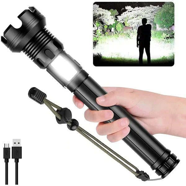 🔥LAST DAY SALE 49% OFF🔥 - LED Rechargeable Tactical Laser Flashlight 70000 High Lumens