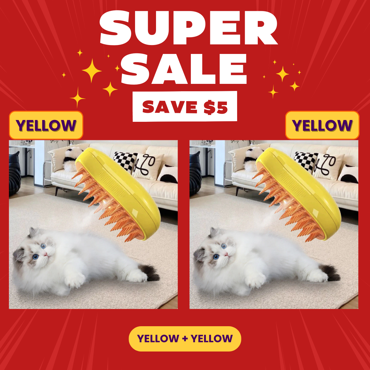 🔥HOT SALE🔥 Steamy Cat Brush