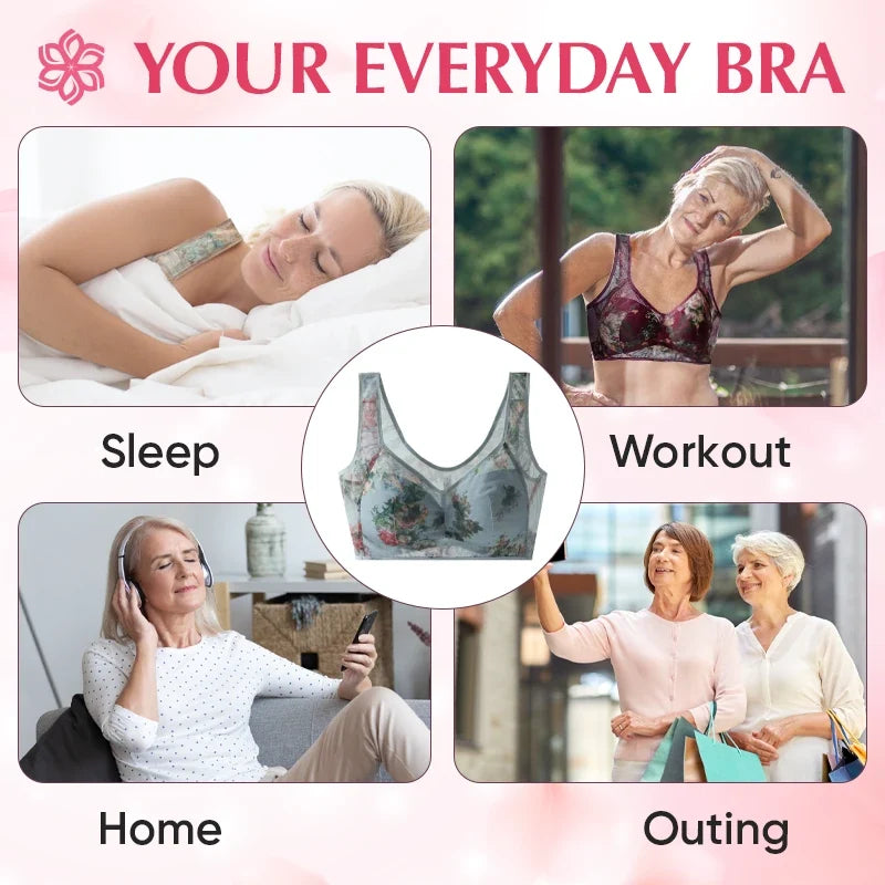 LAST DAY 70% OFF - Ice Silk Lace Everyday Cooling Comfort Bra