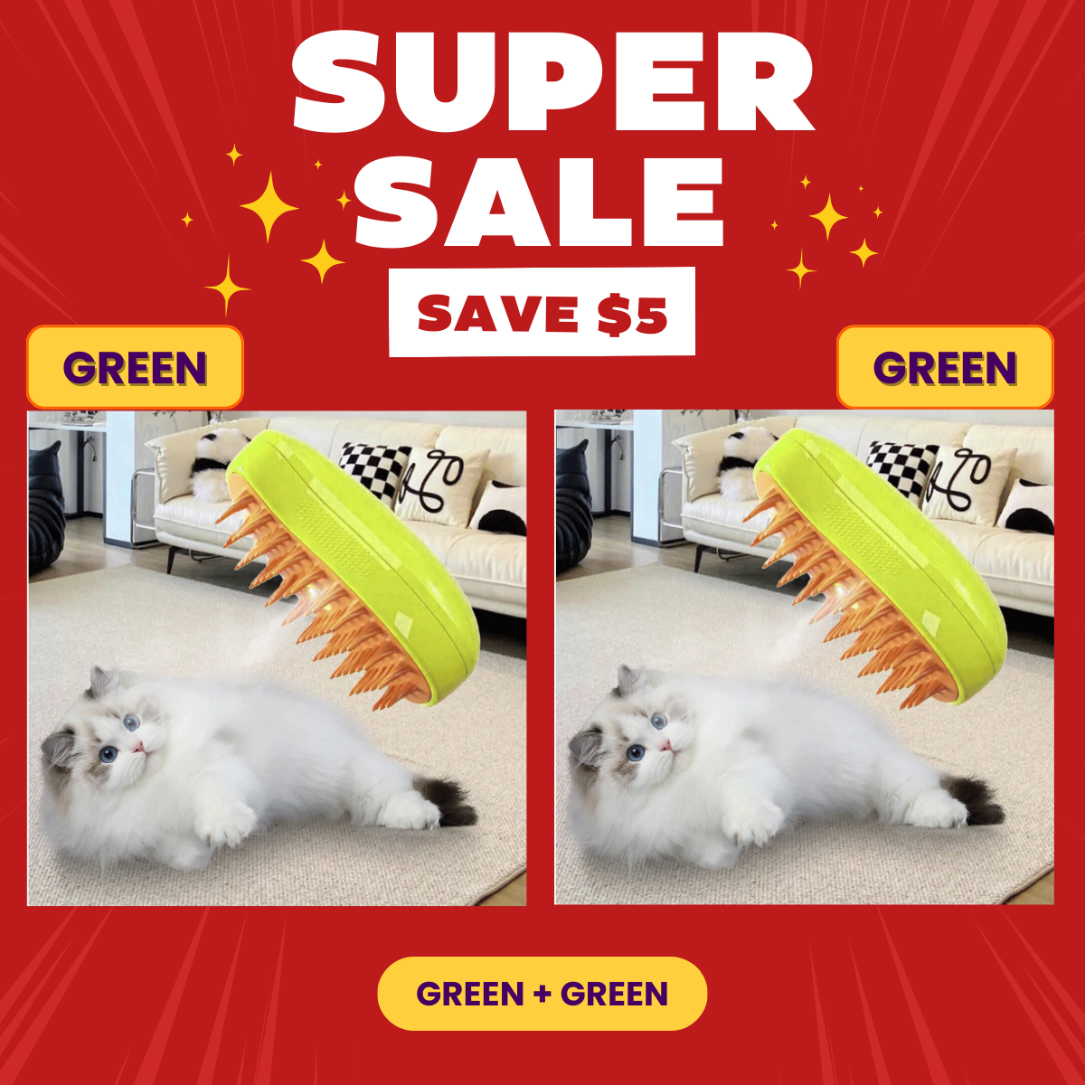 🔥HOT SALE🔥 Steamy Cat Brush