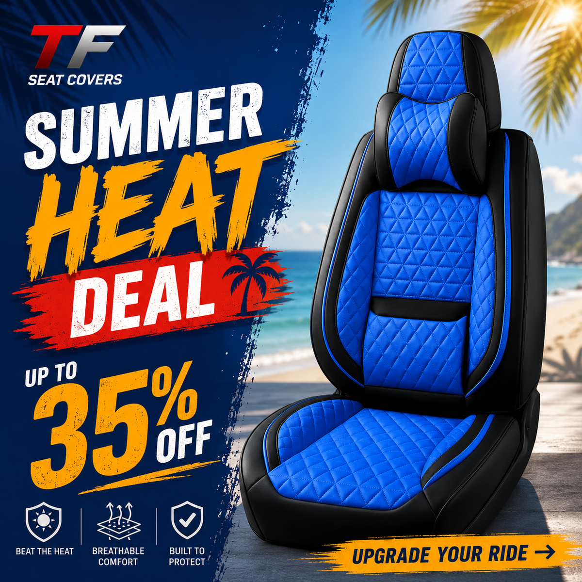 TF™ Seat Cover | Custom Fit for Cars, SUVs & Trucks