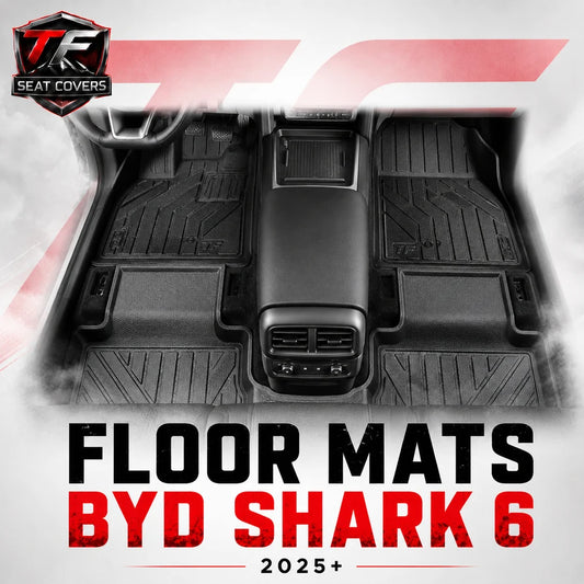 Sharkskin Custom-Fit BYD Shark 6 2025+ 3D TPE All-Weather Floor Mats