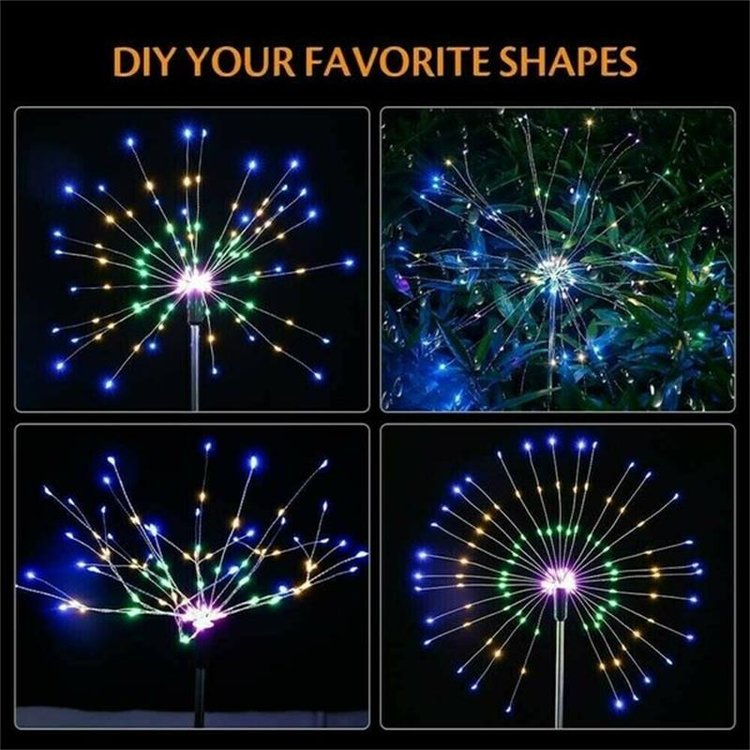 🔥HOT SALE🔥Waterproof Solar Garden Fireworks Lamp🥳