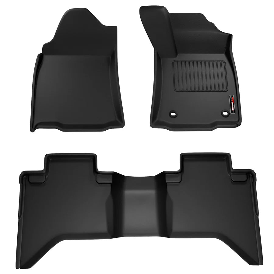 Sharkskin Custom-Fit Toyota Hilux 2025+ Hybrid 3D TPE All-Weather Floor Mats