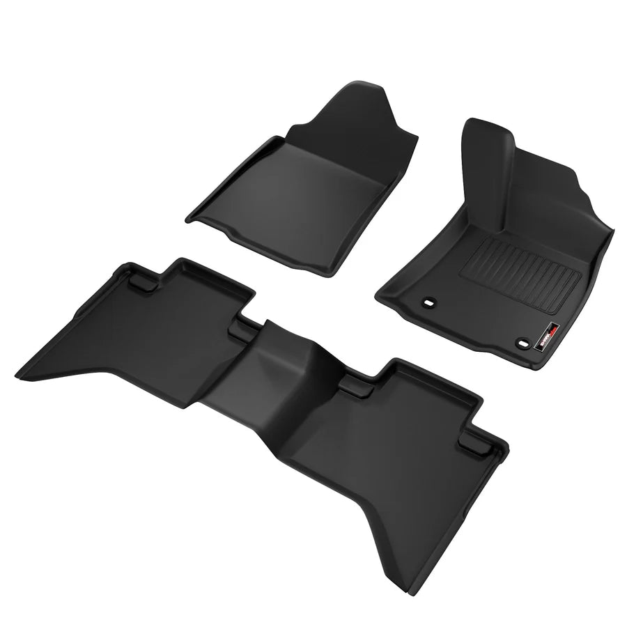 Sharkskin Custom-Fit Toyota Hilux 2025+ Hybrid 3D TPE All-Weather Floor Mats
