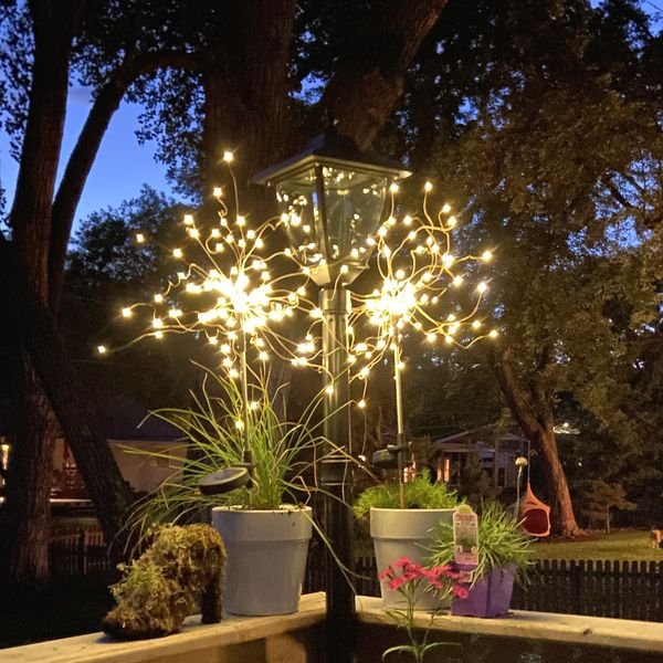 🔥HOT SALE🔥Waterproof Solar Garden Fireworks Lamp🥳