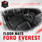 Sharkskin Custom-Fit Ford Everest 2025+ 3D TPE All-Weather Floor Mats