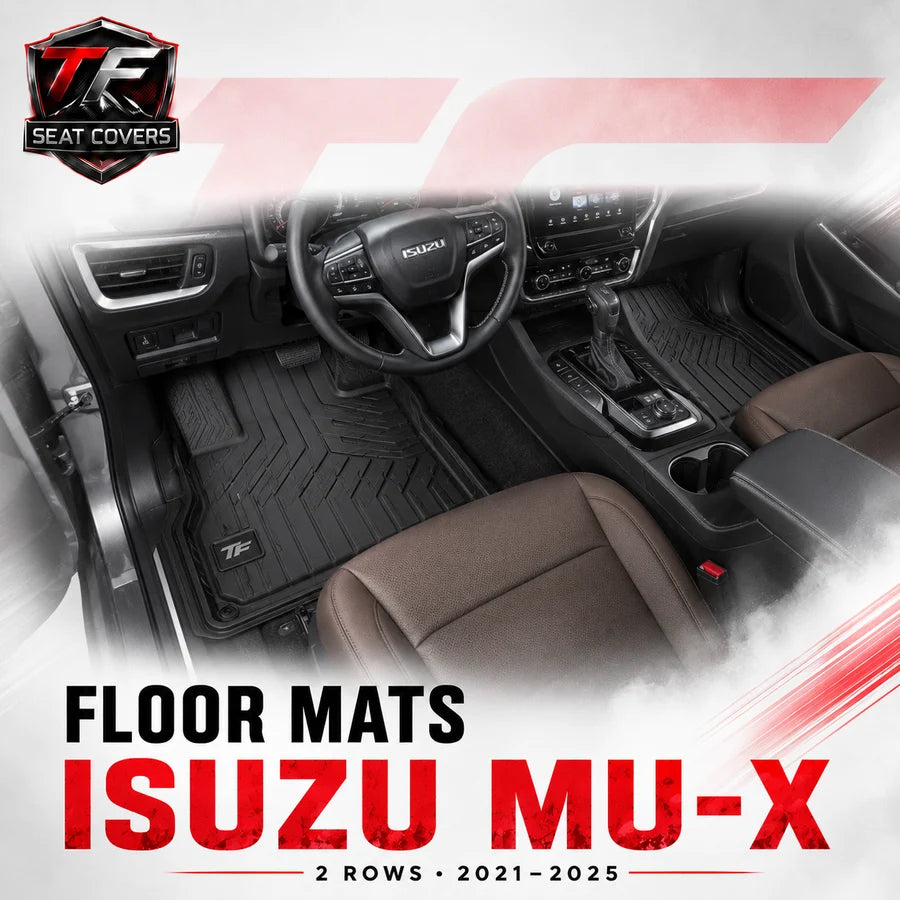Sharkskin Custom-Fit Isuzu MU-X 2 Rows 2021–2025 All-Weather Floor Mats