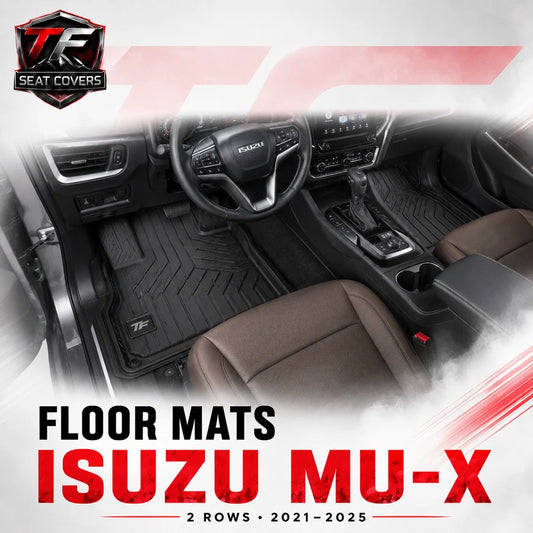 Sharkskin Custom-Fit Isuzu MU-X 2 Rows 2021–2025 All-Weather Floor Mats