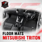 Sharkskin Custom-Fit Mitsubishi Triton 2015-2024 All-Weather Floor Mats
