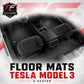 Sharkskin Custom-Fit Tesla Model 3 (5-Seater) All-Weather Floor Mats
