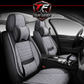 Premium Nappa Leather Seat Covers | Custom Fit for Cars, SUVs & Trucks - Black & Grey / Front Seats Only variant image 20260723-r4