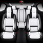 Premium Nappa Leather Seat Covers | Custom Fit for Cars, SUVs & Trucks - Black & White / Front & Rear Seats variant image 20260723-r4
