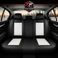 Premium Nappa Leather Seat Covers | Custom Fit for Cars, SUVs & Trucks - Black & White / Rear Seats Only variant image 20260723-r5
