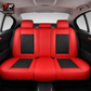 Premium Nappa Leather Seat Covers | Custom Fit for Cars, SUVs & Trucks - Black With Red Trim / Rear Seats Only variant image 20260724-r1