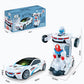 Electric Universal Deformation Police Toy Car (Need 3 AAA batteries)